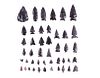 Collection of Side Notch Obsidian Arrow Heads