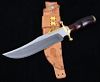 R. H. R. Grand Custom Bowie Knife & Leather Sheath