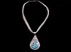 Ray Yazzie Sterling Sleeping Beauty Necklace