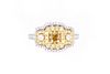 Fancy GIA Certified Colored Diamond 14k Gold Ring