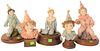 Group of Five Bonni Porter Porcelains, to include children in party hats, each signed along lower edge, tallest height 10 inches.