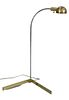Cedric Hartman Brass and Chrome Floor Lamp, marked with impressed H on bottom, height 37 1/2 inches. Provenance: The Estate of Gloria Schiff, 630 Park