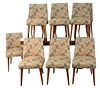Set of Ten Hans Weiss Harvey Probber Dining Chairs, with walnut legs. Provenance: The Estate of Alina Roisen, Park Avenue, New York.
