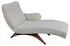 Vladimir Kagan Contour Chaise, signed on bottom, height 32 1/2 inches, length 58 inches, width 30 inches.