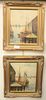 Pair of William Ward Jr. (American, 1911 - 2001) Harbor Scenes, both oils on canvas board, both signed, 10" x 8" (each). Provenance: Matthes-Theriault