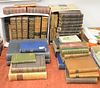 Group of Books, to include English literature, leatherbound; three volume set of Popular Educator, American Statesmen, Museo Borbonico, ten volume set