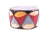 Cochiti Polychrome Painted Wood & Rawhide Drum