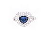 GIA Certified Unheated Blue Sapphire Diamond Ring
