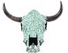 Navajo Turquoise Covered  Steer Cow Skull