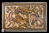Stunning & Huge Roman Stone Mosaic w/ Hunting Scene