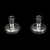Pair of Georg Jensen Sterling Candle Holders