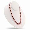 78.09ctw Ruby and 6.41ctw Diamond 14K Yellow Gold Necklace