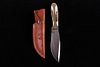 Whitetail Cutlery Antler Tine Clipped Bowie Knife