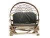 Rustic Woven Hickory Love Seat with Cushion