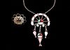 Zuni Inlaid Sunface Multi-stone Necklace & Ring