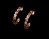 Black Hills Gold 10k Petite Hoop Floral Earrings