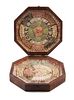 * A Double Octagonal Sailor's Valentine Width closed 9 inches.