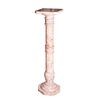 Pedestal. SXX Diseño a manera de columna. En talla de mármol rosado jaspeado. Con ábaco cuadrangular y zócalo octogonal. 97 x 27 x 27cm