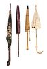 A Collection of Twenty Victorian Umbrellas and Parasols Length of longest 41 1/2 inches.
