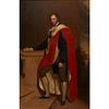 Follower of Sir Thomas Lawrence (British, 1769-1830), , Sir Robert Peel, Bart, Full-Length, Wearing a Fur-Trimmed Scarlet Cloak over...