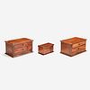 A Pair of Victorian Mahogany Sewing Boxes in the Form of a Chest of Drawers, 19th century
