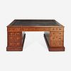 A Monumental Victorian Mahogany Partner’s Desk, Second half 19th century