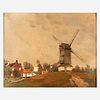 Jean-Charles Cazin (French, 1841-1901), , Landscape with Windmill