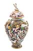 * A Capo di Monte Porcelain Urn Height 22 1/2 inches.