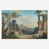 Manner of Giovanni Paolo Panini (Italian, B.C. 1692–1765), , Cappricci with Figures; together with a Companion