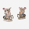A Pair of Meissen Figural Compotes, 1815-1860