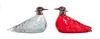 A Pair of Elizabeth II Silver Mounted Glass Claret Jugs, Asprey & Co., London, 1959-1960, each bottle in the form of a duck, the