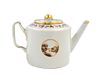 * A Chinese Export Porcelain Teapot Height 5 1/2 inches.