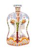 A J.&L. Lobmeyer Enameled Glass Decanter Height 6 inches.