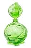 * A Czechoslovakian Molded Glass Perfume Bottle Height 7 1/4 inches.