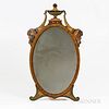 Painted Maple Oval Standing Mirror