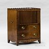 George III Mahogany Tambour-front Bedside Cabinet