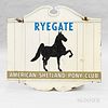 Ryegate Tin Double-sided "American Shetland Pony Club" Sign