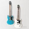 Two Epiphone SG Electric Guitars