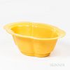 Modern Yellow Peking Glass Bowl