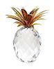 * A Swarovski Gilt Metal Mounted Model of a Pineapple Height 9 inches.