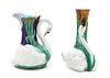 * Two Majolica Animalier Vessels Height of taller 12 inches.