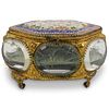 Antique Mosaic & Glass Jewelry Box