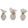 (3 Pc) Lalique Crystal Perfume Bottles