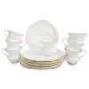 (15 Pc) Crown Staffordshire Plate & Cup Set