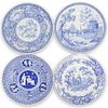 (4 Pc) Spode "Blue Collection" Plate Set