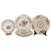 (5 Pc) Dresden Reticulated Porcelain Plates