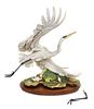 * A Boehm Porcelain Model of a Great White Egret Height 24 1/4 inches.