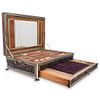 Anglo-Indian Carved Sandalwood & Bone Sadeli Inlaid Sewing Box