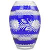 Bohemian Cobalt Blue Crystal Vase
