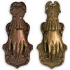 (2 Pc) Antique Brass Victorian Hand Clip